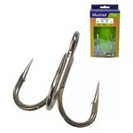MUSTAD UN INLINE TREBLE - 5X STRONG TITAN STEEL 3/0 4DB/CS