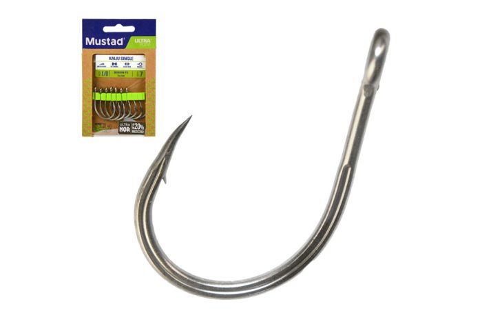 MUSTAD KAIJU SINGLE RING TITAN STEEL 1/0 7DB/CS