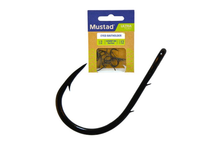 MUSTAD EYED BAITHOLDER HOOK 2 12DB/CSOMAG