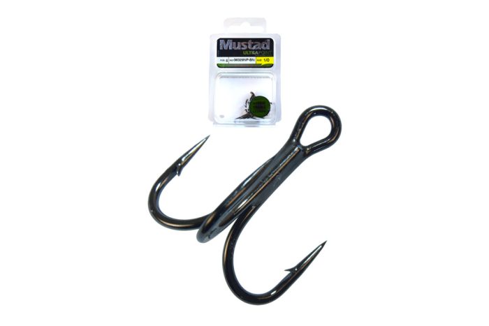 MUSTAD NEEDLEPOINT TREBLE HOOK 1/0 5DB/CSOMAG