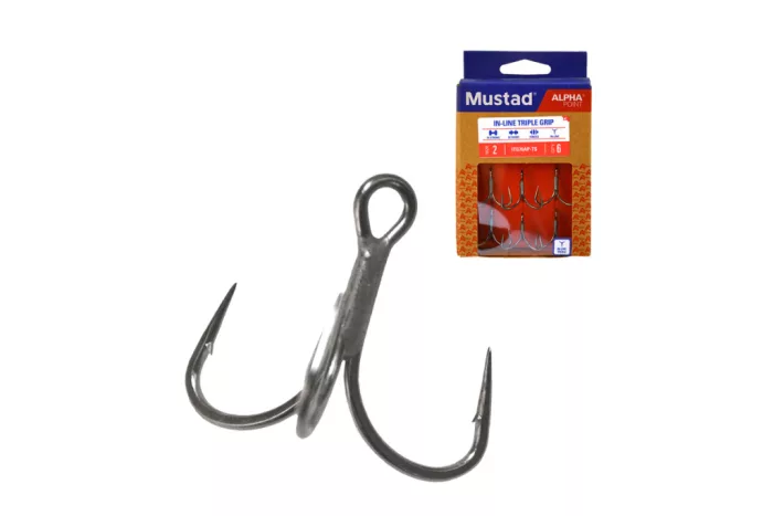 MUSTAD IN-LINE TRIPLE GRIP SHORT, 2 6DB/CSOMAG