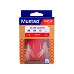MUSTAD IN-LINE TRIPLE GRIP, WHITE TINSEL, 6 2PCS/BAG