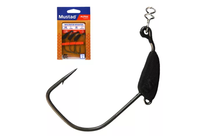 MUSTAD INFILTRATOR WEIGHTED, 2/0, 3,5G 3DB/CSOMAG