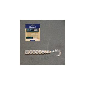   MUSTAD AJI CURLY TAIL 2.5   CLEAR RAINBOW GLITTER 12DB/CSOMAG