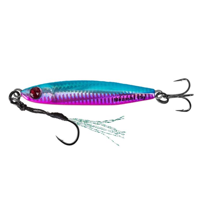 MUSTAD MEZASHI CASTING JIG 15G UV BLUE PINK