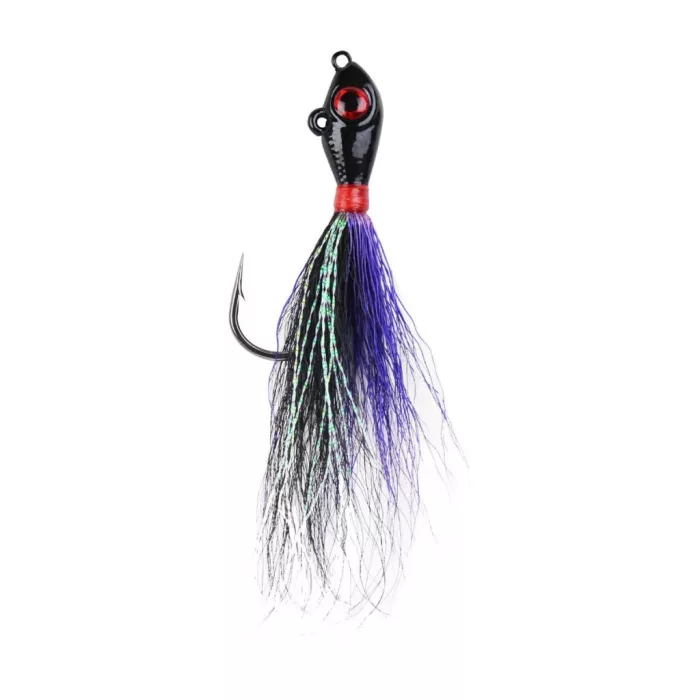 MUSTAD BIG EYE BUCKTAIL 85G BLACK/PURPLE BLACK PURPLE