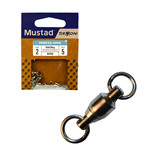MUSTAD BB SWIVEL W/ WELDED RINGS 6 4DB/CSOMAG