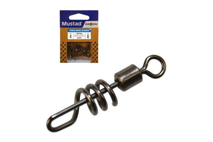 MUSTAD POWER ROLLING SWIVEL WITH SCREW SNAP 4 6DB/CSOMAG