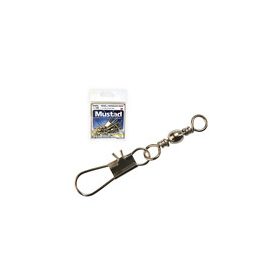 MUSTAD BARREL SWIVEL WITH INTERLOCK SNAP 1/0×B5 6DB/CSOMAG