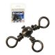MUSTAD BARREL THREE WAY CROSS SWIVEL 2/0 6DB/CSOMAG