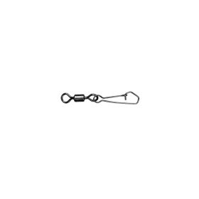   MUSTAD ROLLING SWIVEL ROUND EYE W/HOOK SNAP 2 BLACK NICKEL 10DB/CSOMAG