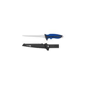   MUSTAD 7" 4116 STAINLESS STEEL ULTRA FLEX FILLET KNIFE - POLISHED BLADE FINISH BLUE