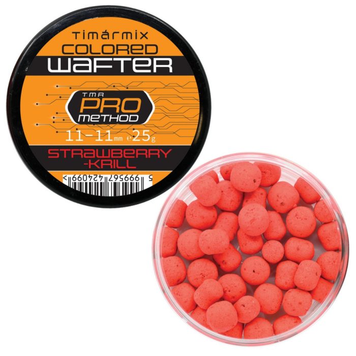 TIMÁR MIX COLORED WAFTER 11-11 MM STRAWBERRY-KRILL 25 G