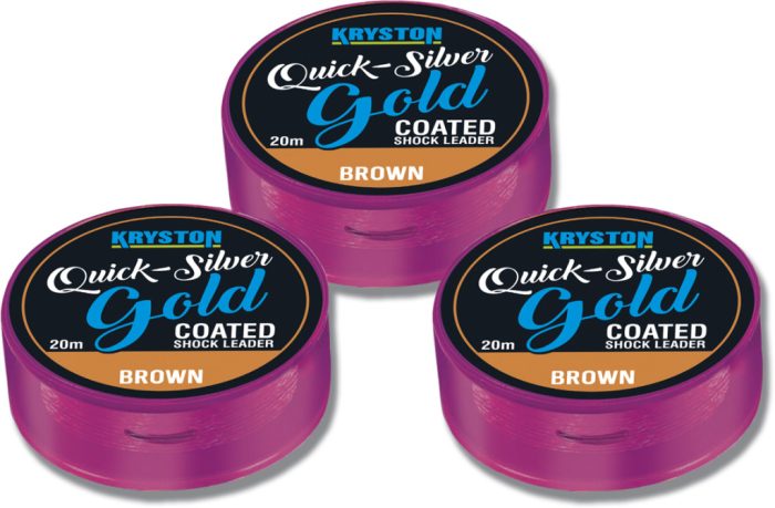 KRISTON Quicksilver Gold Shock Leader 35lbs 20m Brown