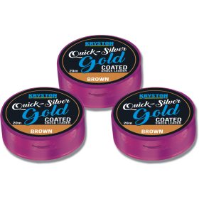 KRISTON Quicksilver Gold Shock Leader 45Lbs 20m Brown