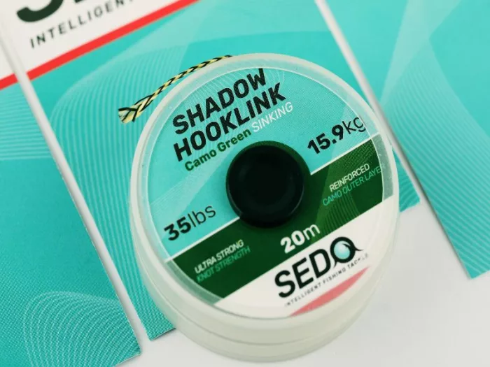 SEDO Shadow Hooklink - Fonott  Előke Zsinór - Camo Green 15lbs - 6.8kg 20m