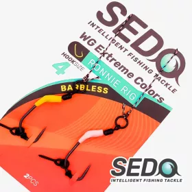   SEDO WG Extreme Colours Barbless Ronnie Carp Rig  Előkötött bojlis előke - 4