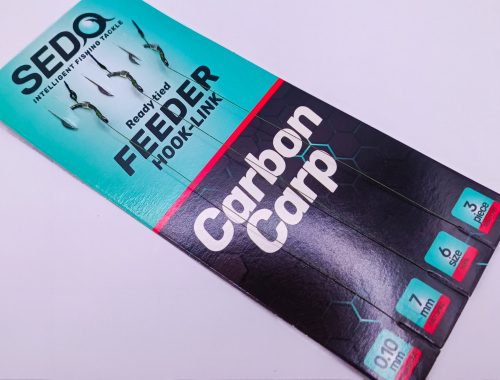 Carbon Carp Feeder Rig Size 8 - 0.14mm 3db/csomag