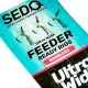 SEDO Ultra Wide Barbless Feeder  - Előkötött Szakáll Nélküli Feeder Előke - 10-es 0.14mm fonott damil - 10mm tüske