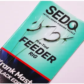   SEDO Krank Master Black Edition – Előkötött Feeder Előke - 12-es 0.14mm fonott damil 10-es tüske