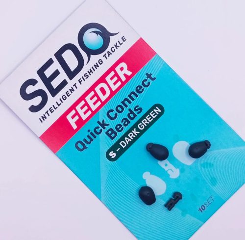 SEDO Feeder Quick Connect Beads – Dark Green - S-es méret 10 szett / csomag