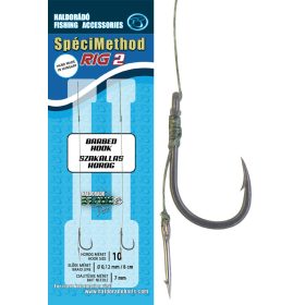   Haldorádó SpéciMethod Rig2 Braid 7 mm / 10 barbed előkötött horog