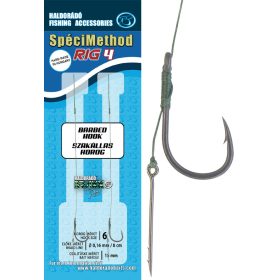   Haldorádó SpéciMethod Rig4 Braid 15 mm / 6 barbed előkötött horog