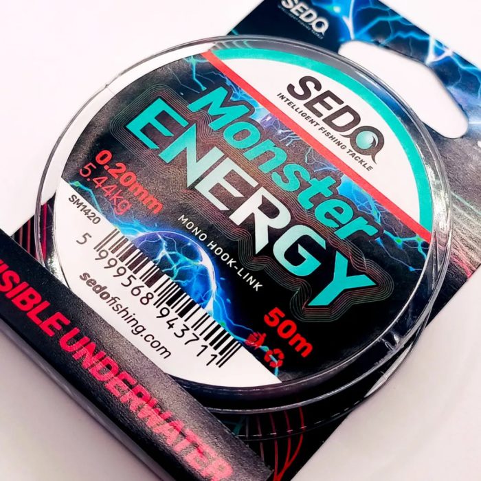 SEDO Monster Energy Monofil előkezsinór - 50m - 0.25mm 8.70Kg 50m