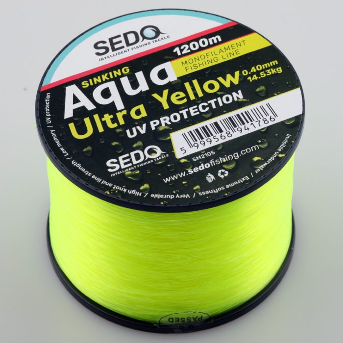SEDO SEDO Aqua Ultra Yellow  1200 Méter Monofil  Horgász zsinór  - 0.35mm 10.31kg