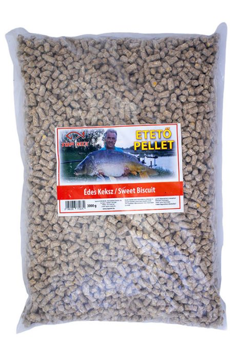 TOP MIX Etető pellet 3kg - Édes keksz