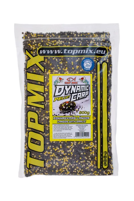 TOP MIX Dynamic Carp etető pellet, Fokhagymás lángos