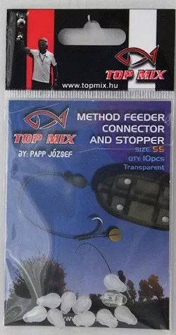 TOP MIX Method Feeder gyorskapocs, fluo clear "SS