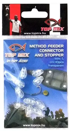 TOP MIX Method Feeder gyorskapocs, fluo clear "L