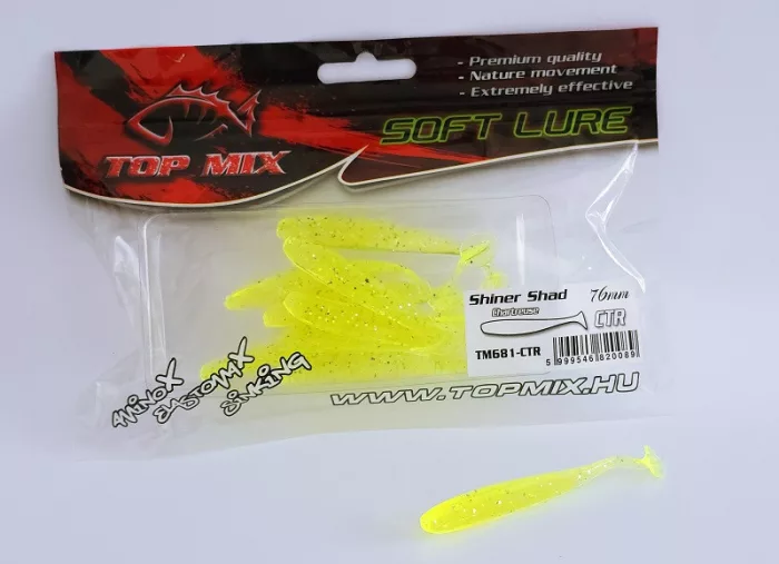 Top Mix Shiner Shad gumihal Chartreuse 76 mm