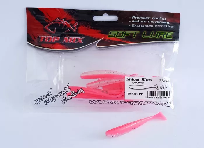 Top Mix Shiner Shad gumihal Pink Pearl 76 mm