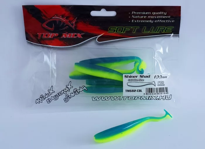 Top Mix Shiner Shad gumihal Cold Blue-Lime 100 mm