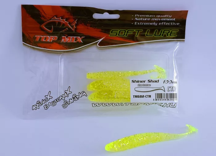 Top Mix Shiner Shad gumihal Chartreuse 100 mm