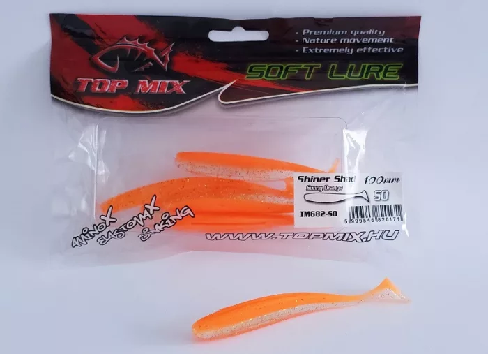 Top Mix Shiner Shad gumihal Sunny Orange 100 mm