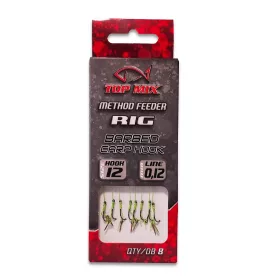   TOP MIX Method Feeder Rig - 12 (előkötött horog csalitüskével)