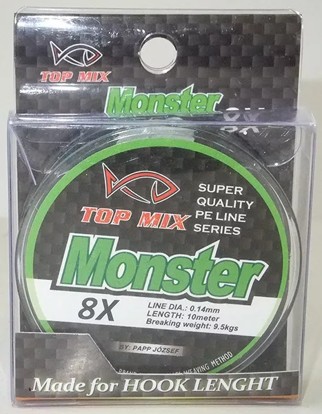 TOP MIX X8 Monster fonott előke zsinór 0,14mm