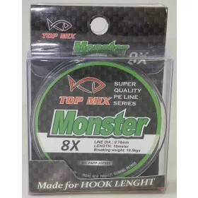 TOP MIX X8 Monster fonott előke zsinór 0,16mm