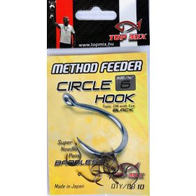 TOP MIX Method Feeder Circle Hook horog Barbless #6