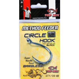 TOP MIX Method Feeder Circle Hook horog Barbless #12