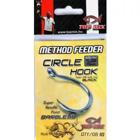TOP MIX Method Feeder Circle Hook horog Barbless #12
