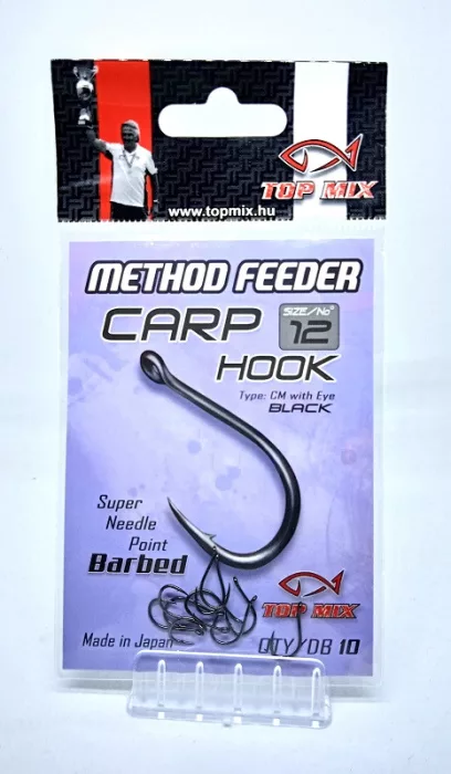 TOP MIX Method Feeder Carp Hook horog Micro Barbed #6