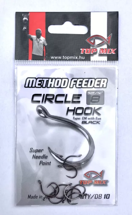 TOP MIX Method Feeder Circle Hook horog #8