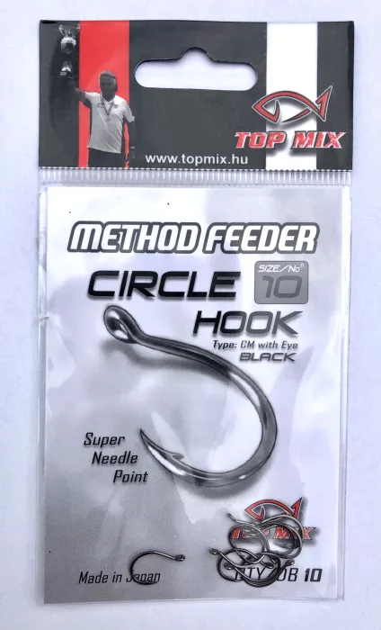 TOP MIX Method Feeder Circle Hook horog #10
