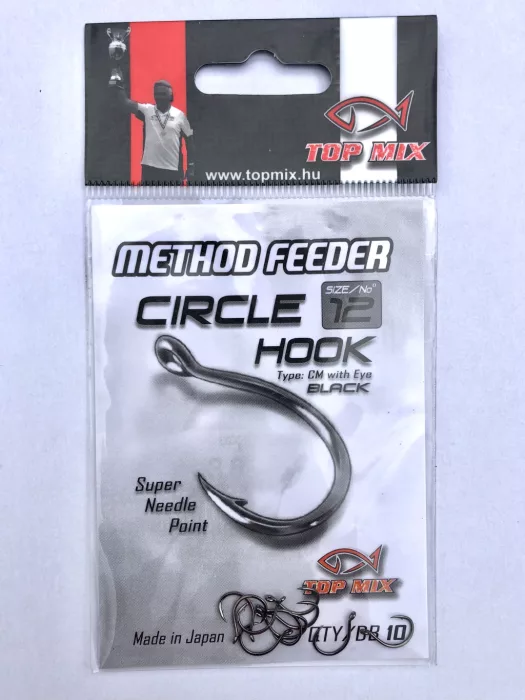 TOP MIX Method Feeder Circle Hook horog #12
