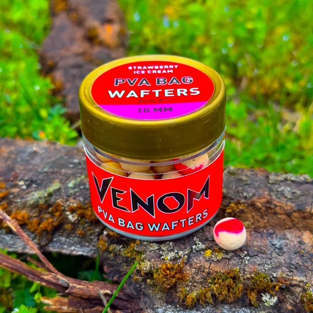Feedermánia Venom PVA Bag Wafters - Strawberry Ice Cream 10mm