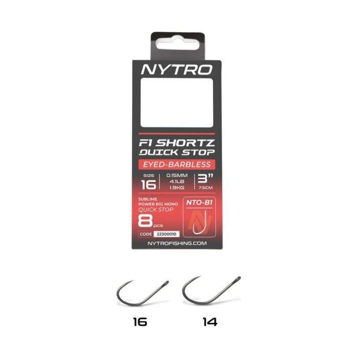 NYTRO NTO-B1 ELŐKÖTÖTT SZAKÁLL NÉLKÜLI QUICK-STOP METHOD ELŐKE 7,5 CM  16/0,13MM